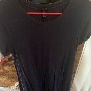 Blue short sleeve swing dress